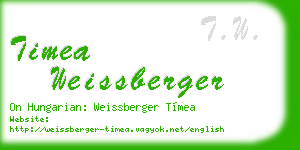 timea weissberger business card